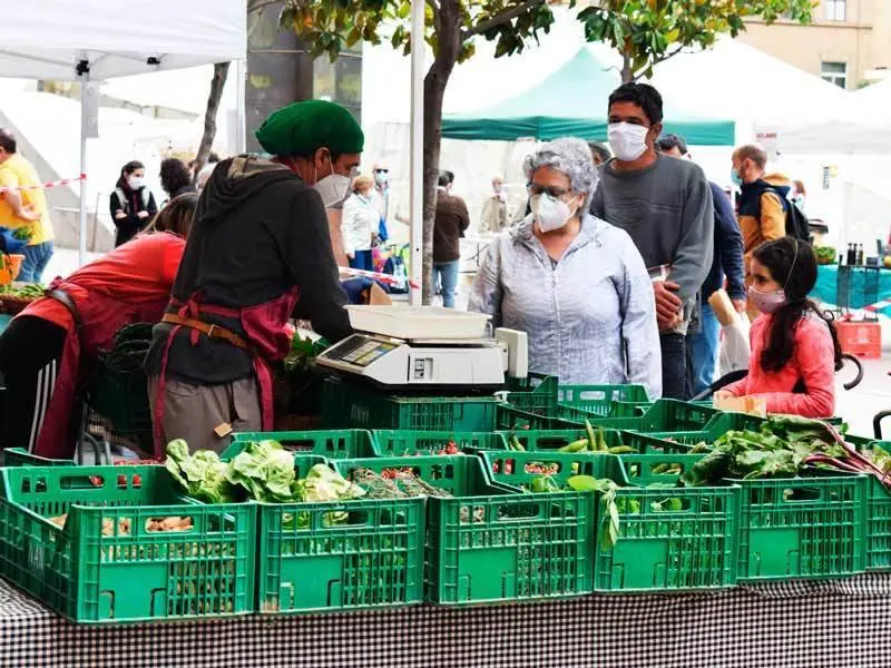 Cientos de zaragozanos han podido adquirir productos ofertados en alguno de los 15 puestos habilitados