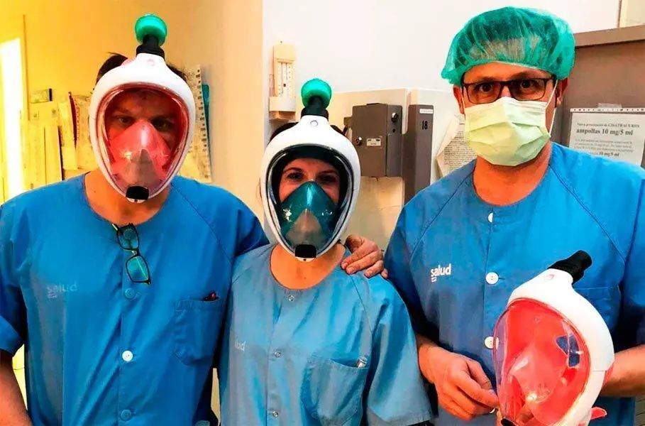 Primero los sanitarios emplearon la adaptaci&oacute;n de las m&aacute;scaras de esn&oacute;rquel de Dynamical 3D y, despu&eacute;s, los pacientes de Covid-19 