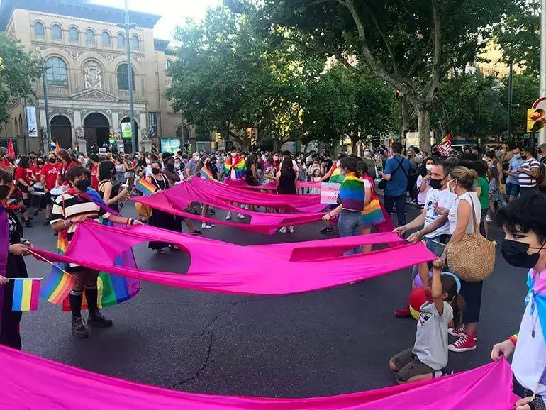 Manifestaci&oacute;n del D&iacute;a del Orgullo en Zaragoza