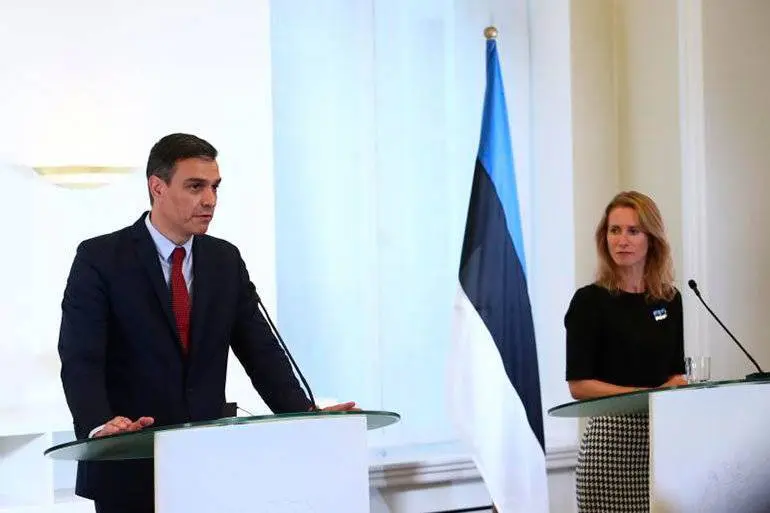 S&aacute;nchez, en Estonia | Foto: Pool Moncloa/Fernando Calvo