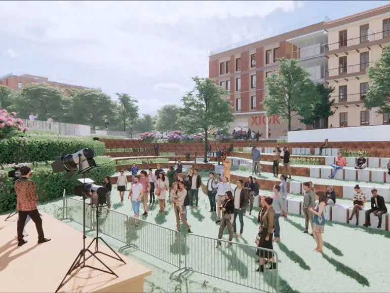 La idea es que el proyecto sirva tambi&eacute;n para revitalizar el entorno con actividades abiertas al barrio en las zonas comunes de la residencia
