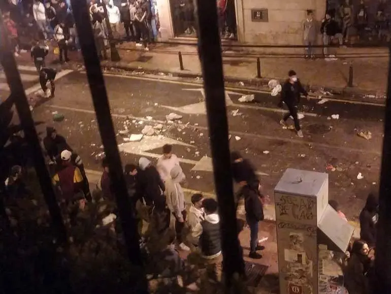 Los disturbios tuvieron lugar el pasado lunes de madrugada