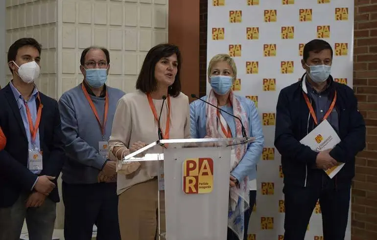 Allu&eacute; le disput&oacute; a Aliaga el liderazgo del PAR. Imagen: Partido Aragon&eacute;s