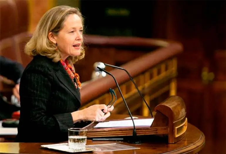 La vicepresidenta primera y ministra de Econom&iacute;a y Transformaci&oacute;n Digital del Gobierno de Espa&ntilde;a, Nadia Calvi&ntilde;o
