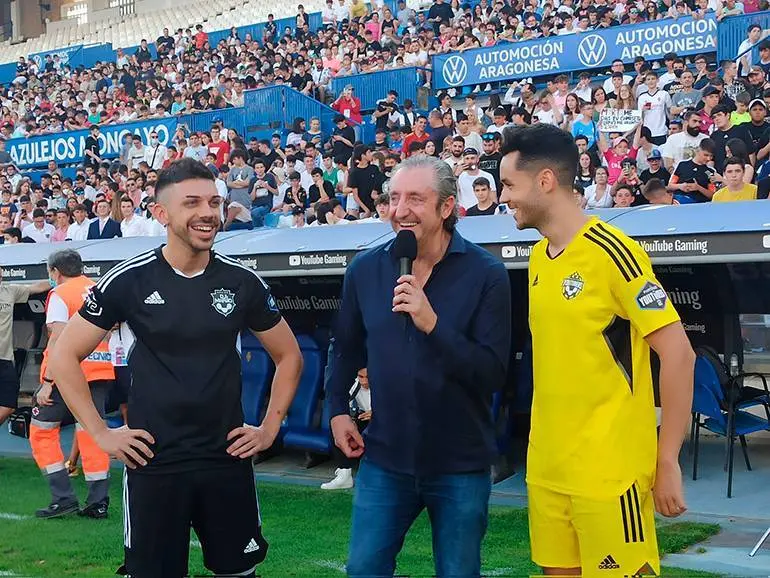 DJ Mariio, Josep Pedrerol y The Grefg han formado el tridente protagonista del evento. FOTO: Real Zaragoza