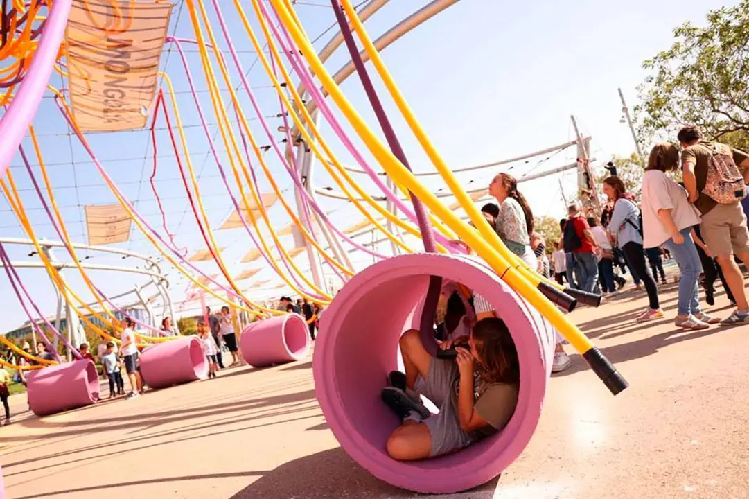 Ni&ntilde;os jugando en Expo R&iacute;o y Juego