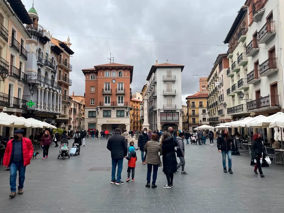 Foto de la plaza del Torico de Teruel