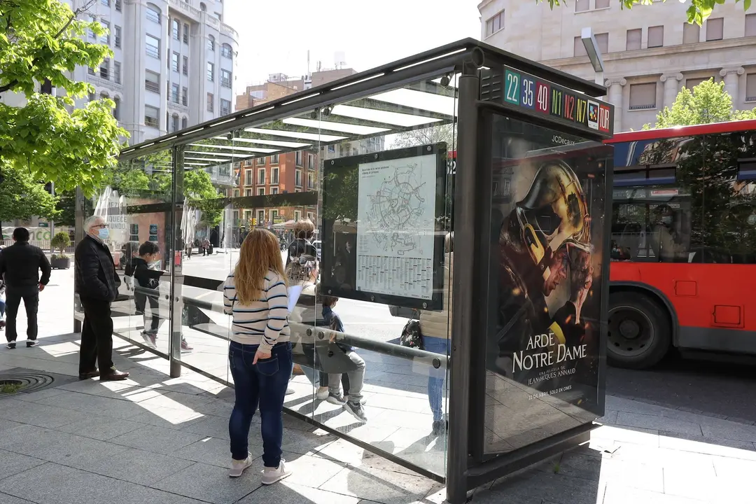 Bus en Plaza Espa&ntilde;a