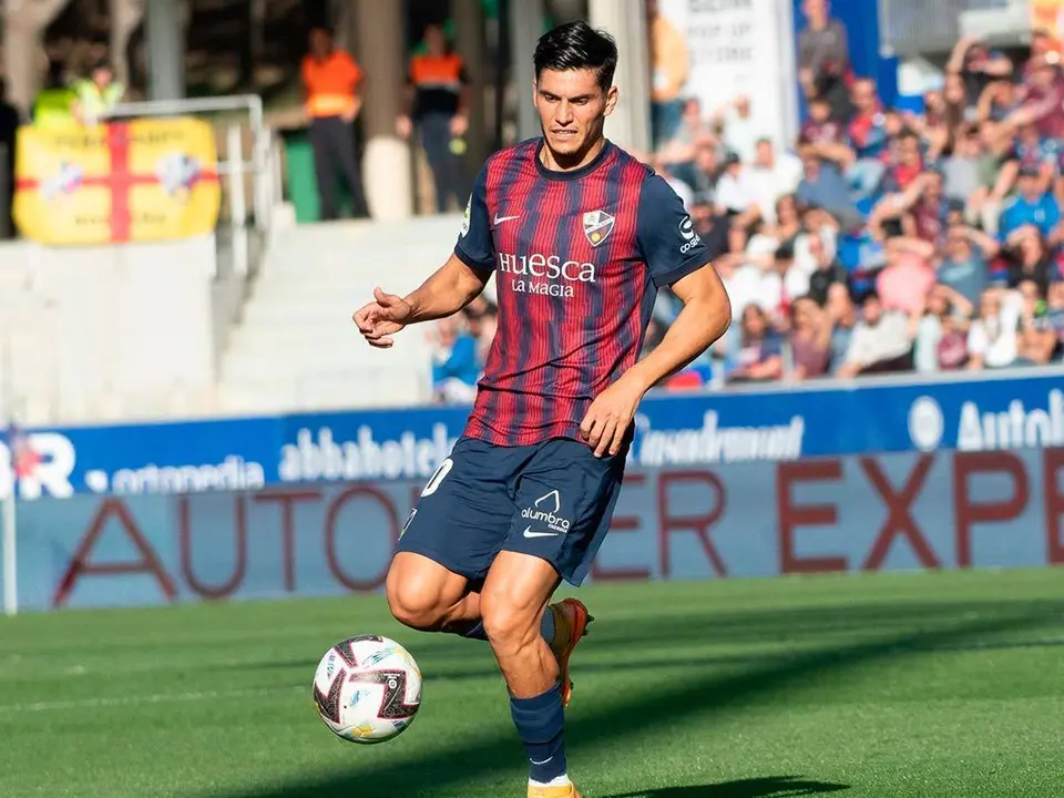 Cristian Salvador, durante el partido contra Las Palmas