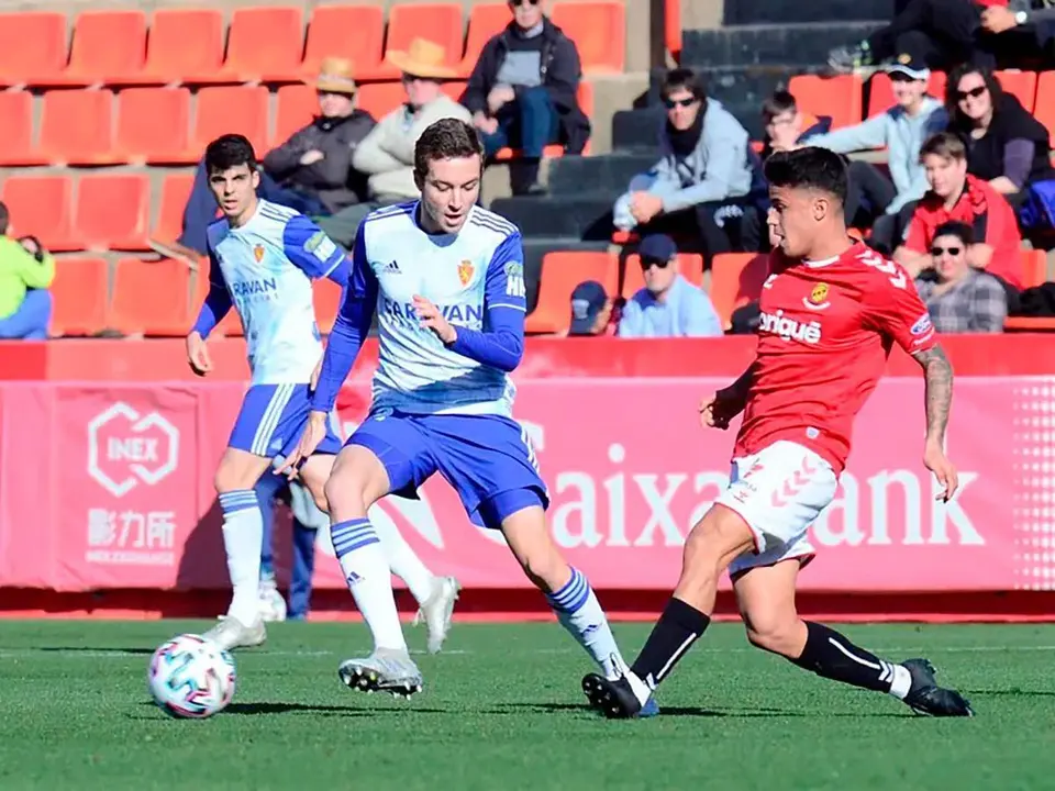 Marc Aguado, en su debut con el Real Zaragoza