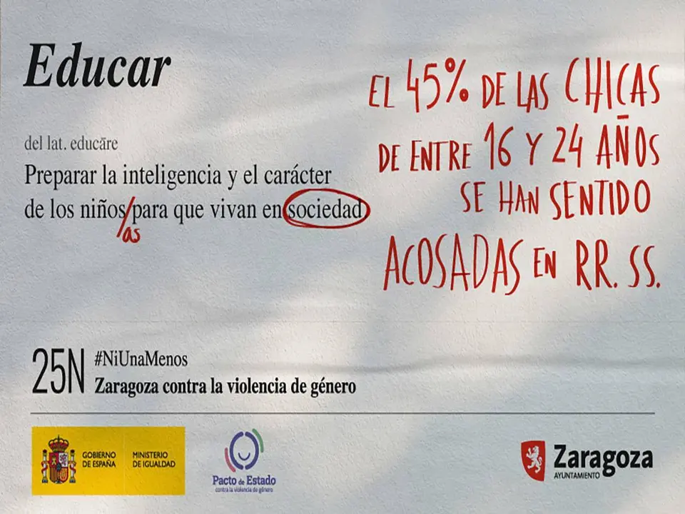 La campa&ntilde;a se basa en tres palabras relacionadas con el respeto a la mujer