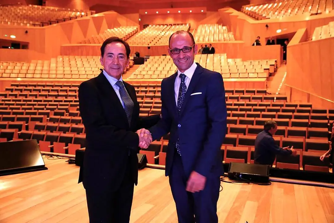 Arenere y Rodrigo, ayer tras la Convenci&oacute;n