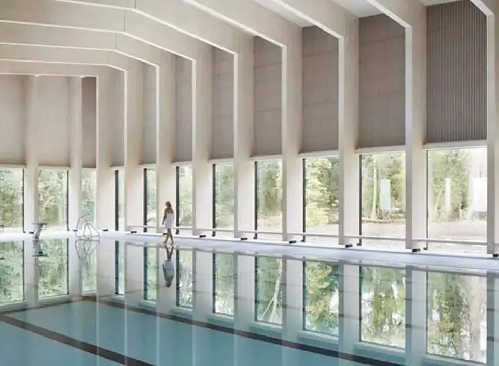 Recreaci&oacute;n del interior de las piscinas de La Almozara