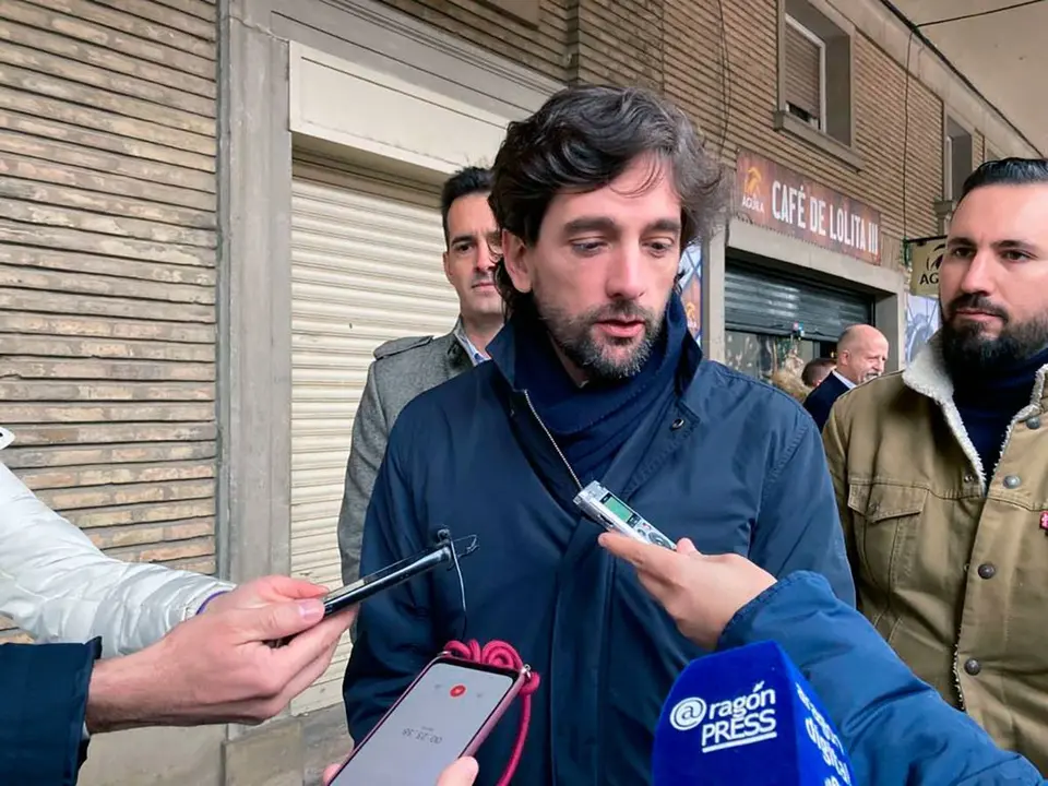 El eurodiputado liberal Adri&aacute;n V&aacute;zquez en Zaragoza