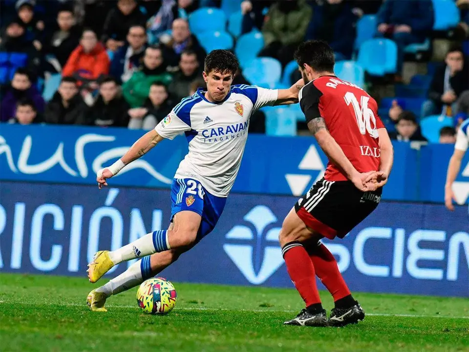 Giuliano fue el mayor peligro del Real Zaragoza en ataque. Foto: @RealZaragoza