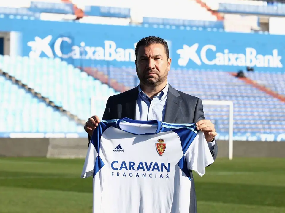 Juan Carlos Cordero posa en La Romareda