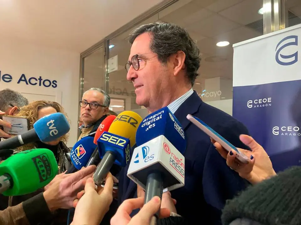 El presidente de la CEOE, Antonio Garamendi