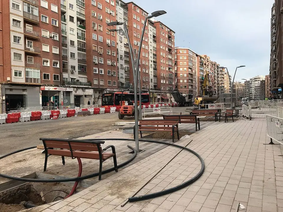 Avenida Navarra en obras