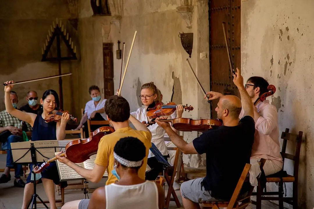 Algunos de los m&uacute;sicos participantes