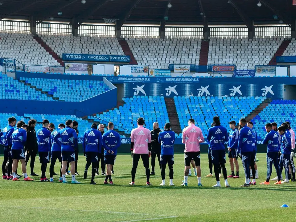 Entrenamiento en La Romareda