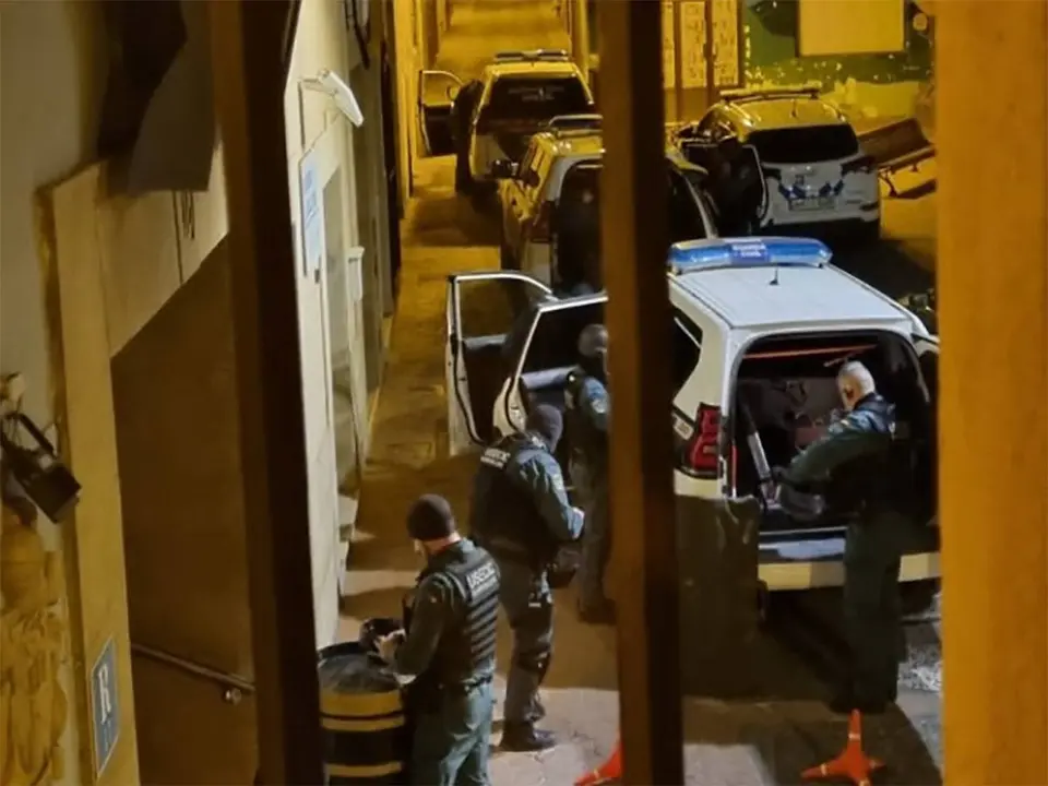 Investigaciones de la Guardia Civil la noche del jueves en Ejea