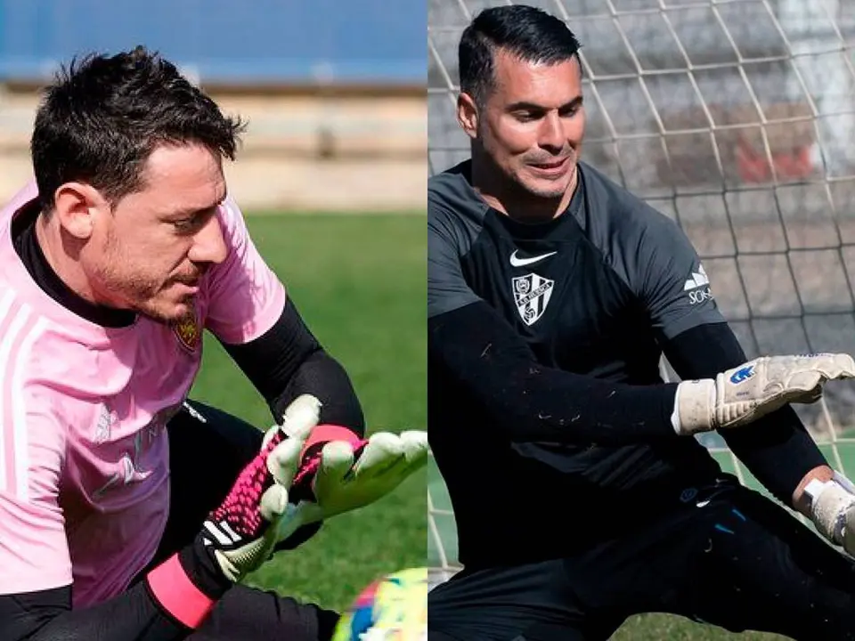 Cristian y Andr&eacute;s en un entrenamiento