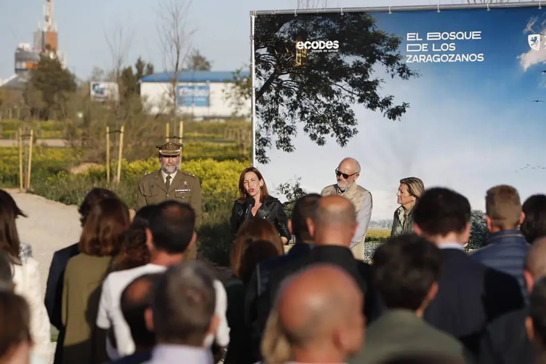 La consejera municipal de Servicios P&uacute;blicos, Natalia Chueca, en el cierre de temporada del segundo a&ntilde;o del Bosque de los Zaragozanos