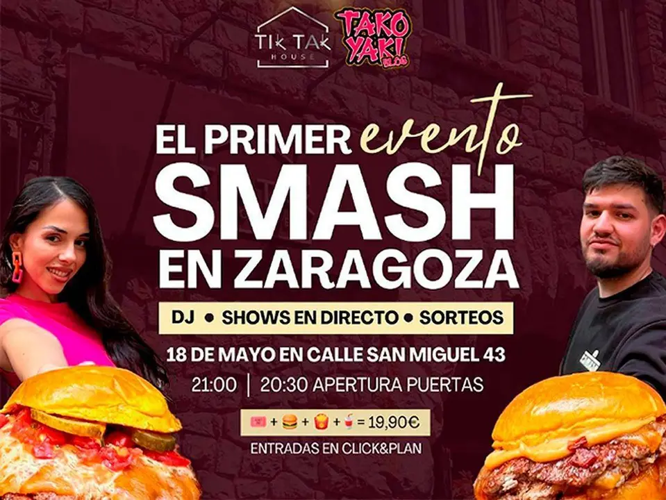 El restaurante TikTak de la calle San Miguel de Zaragoza acoge el primer evento de smashburgers