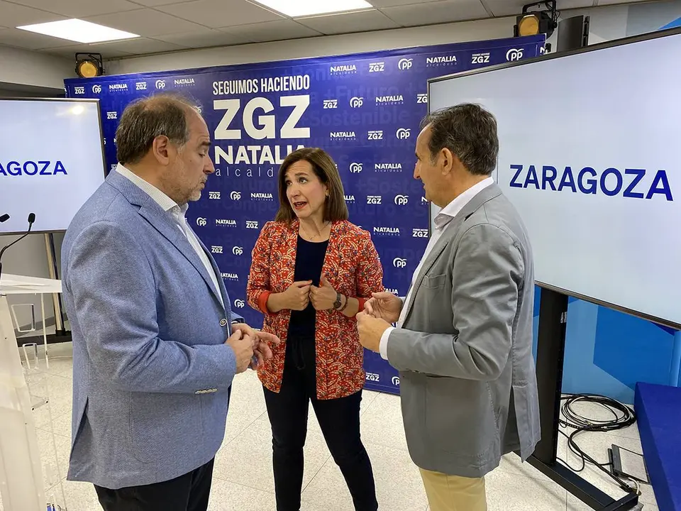 Imagen de archivo de la vicealcaldesa de Zaragoza, Sara Fern&aacute;ndez, en la sede del Partido Popular