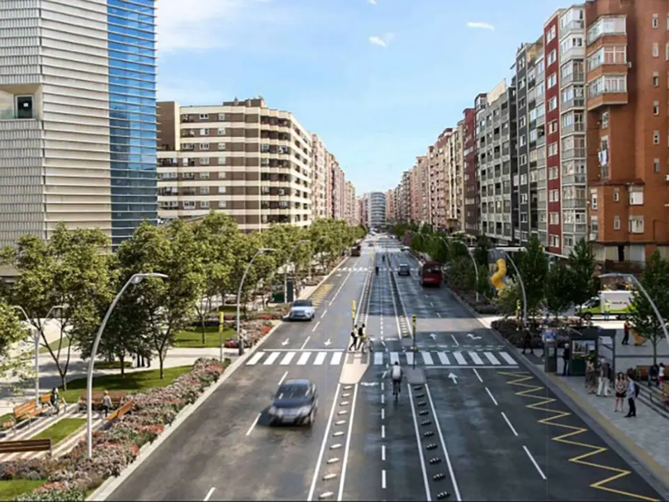 Aspecto que tendr&aacute; la avenida de Navarra tras la reforma de la segunda fase