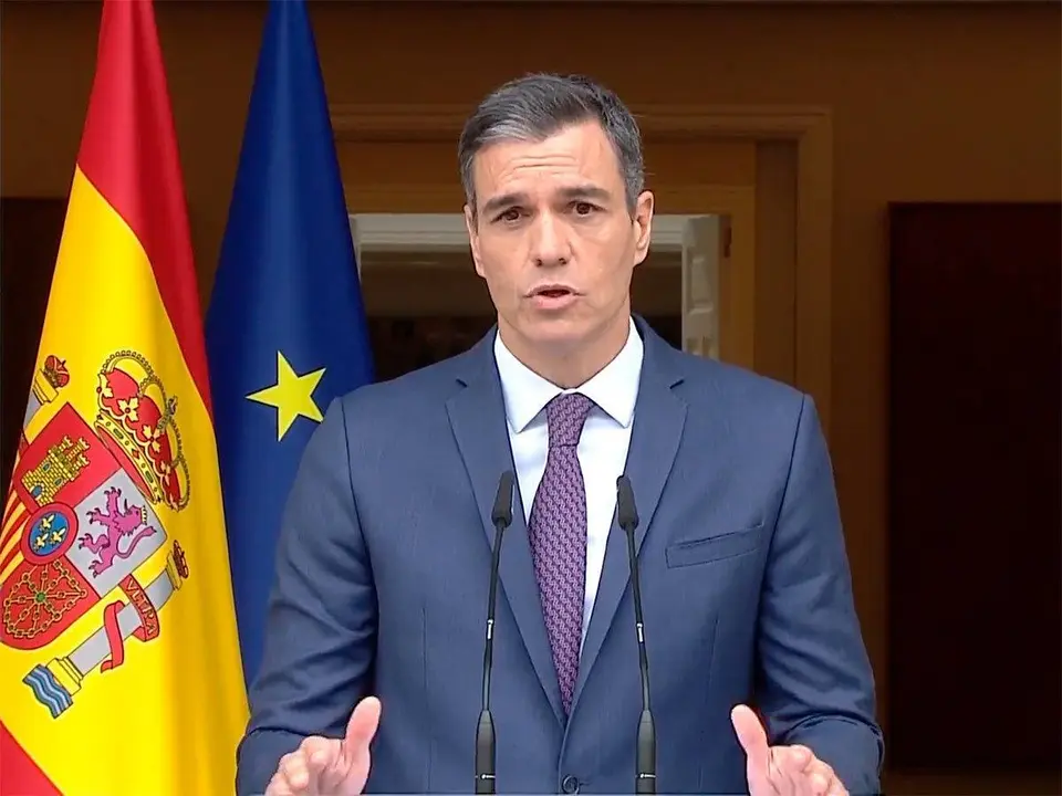 S&aacute;nchez ha realizado una declaraci&oacute;n institucional desde Moncloa