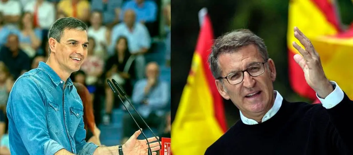 Pedro S&aacute;nchez y Alberto N&uacute;&ntilde;ez Feij&oacute;o