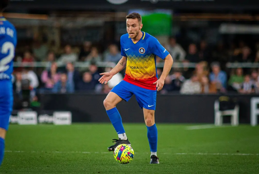 Aguado ha sido una de las sensaciones en el Andorra contando con hasta 3.000 minutos en los 31 partidos. Fotograf&iacute;a: F.C. Andorra.