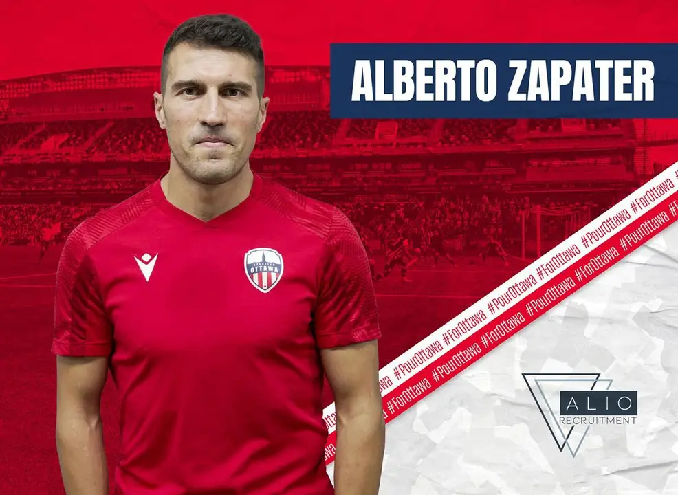 Alberto Zapater llegada a la Premier League canadiense para el resto de la temporada 2023, con la opci&oacute;n de extenderlo en 2024. Fotograf&iacute;a: Atl&eacute;tico Ottawa.