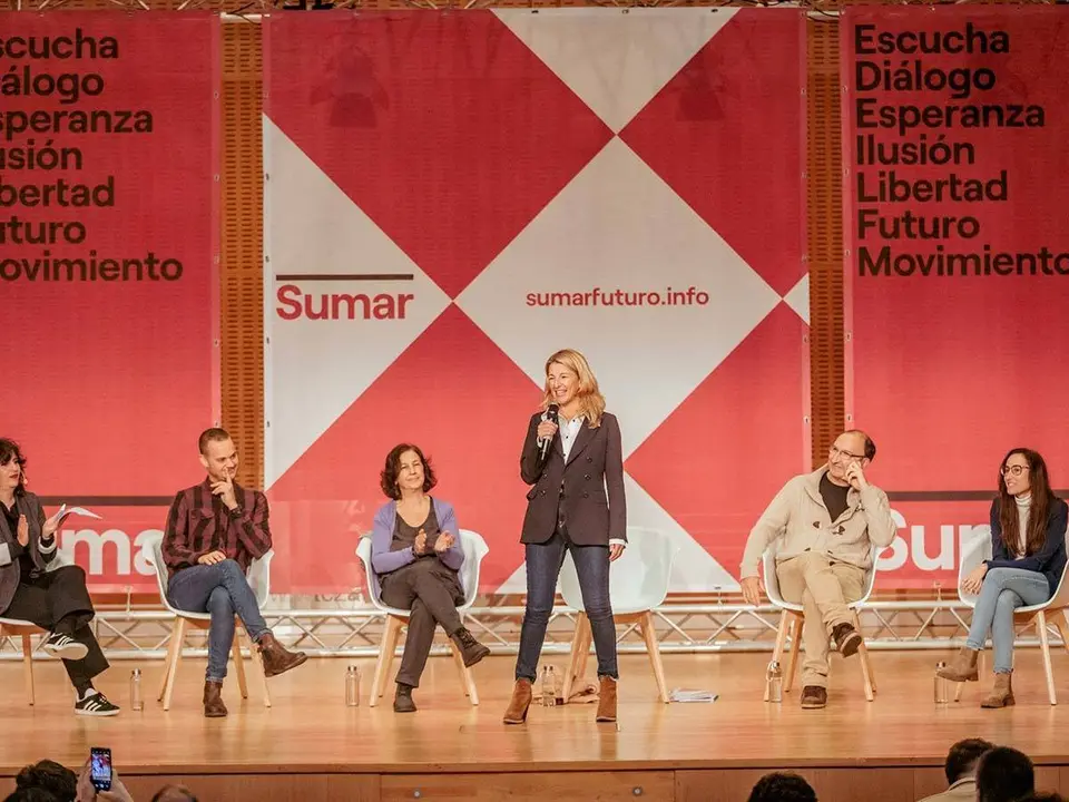 Jorge Pueyo, Laura Vergara y la eurodiputada Sira Rego acompa&ntilde;ar&aacute;n a D&iacute;az en la capital aragonesa | Foto: Sumar