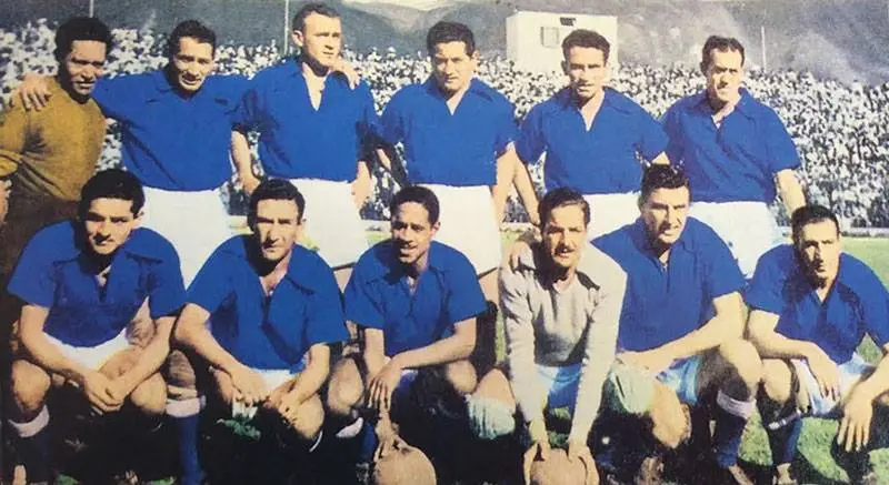 Junto a Di St&eacute;fano, el Millonarios ten&iacute;a jugadores de la talla de Adolfo Pedernera, N&eacute;stor Rossi, Antonio B&aacute;ez o Julio Cozzi. Fotograf&iacute;a: Conmebol.