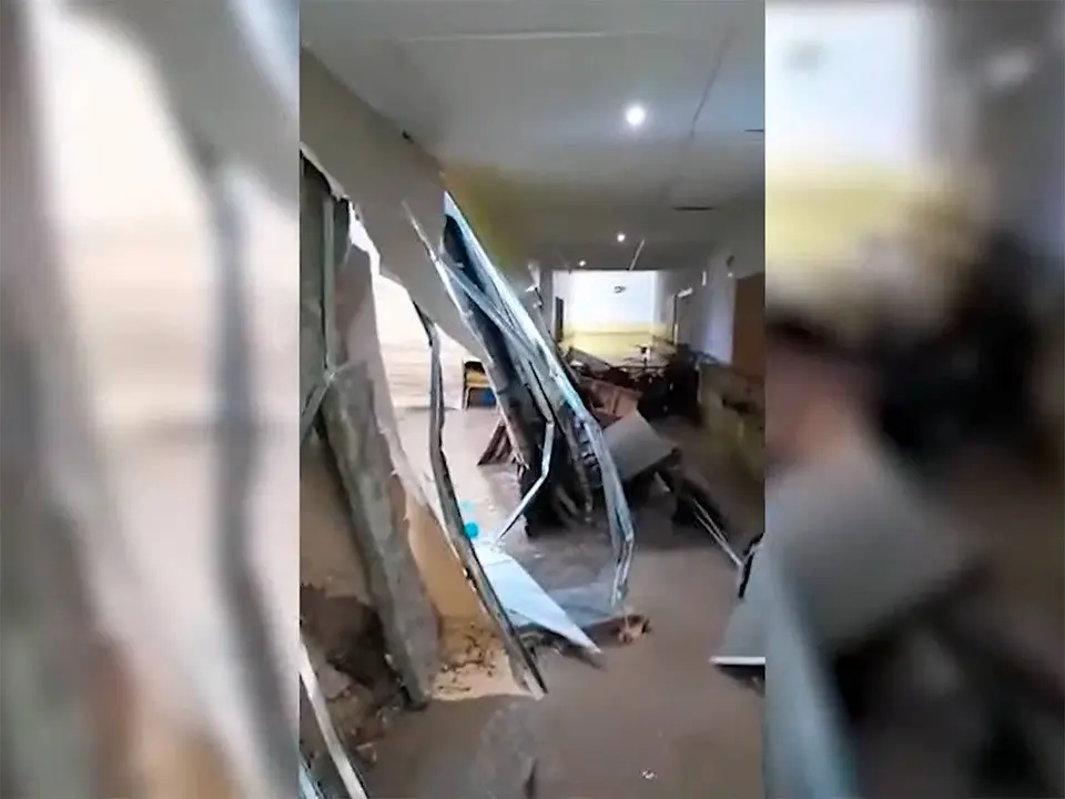 El colegio qued&oacute; devastado por la tormenta
