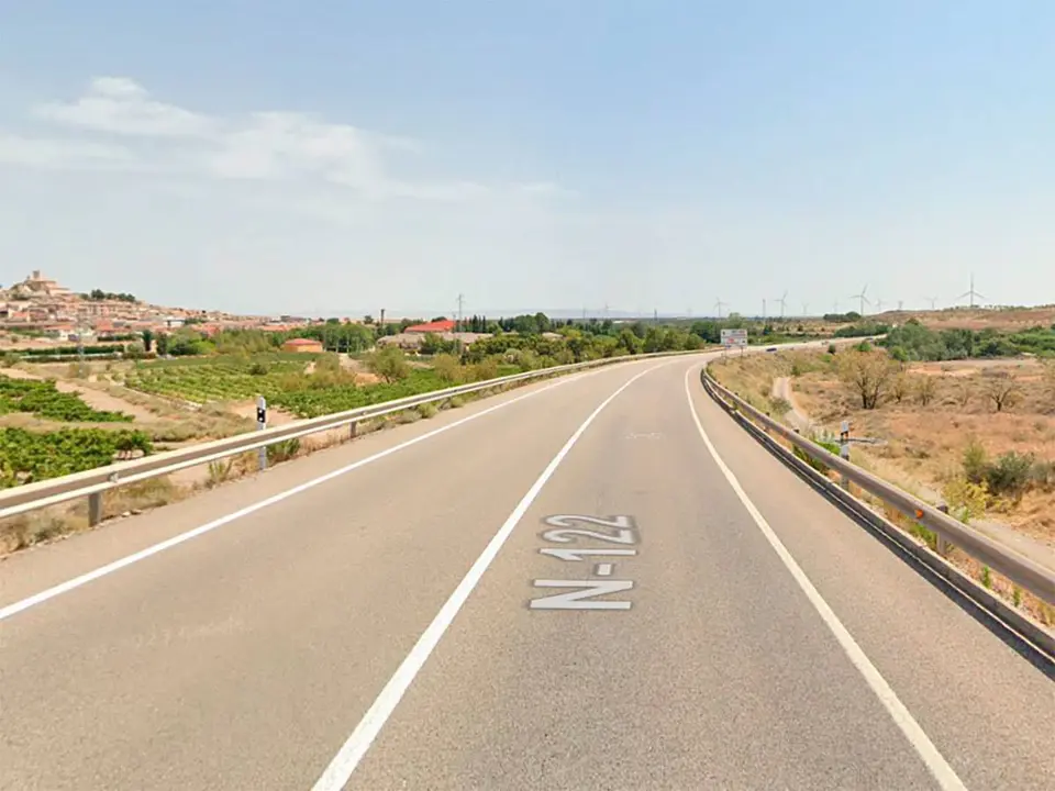 El accidente ha sido en el kil&oacute;metro 56,350 de la N-122. Google Maps