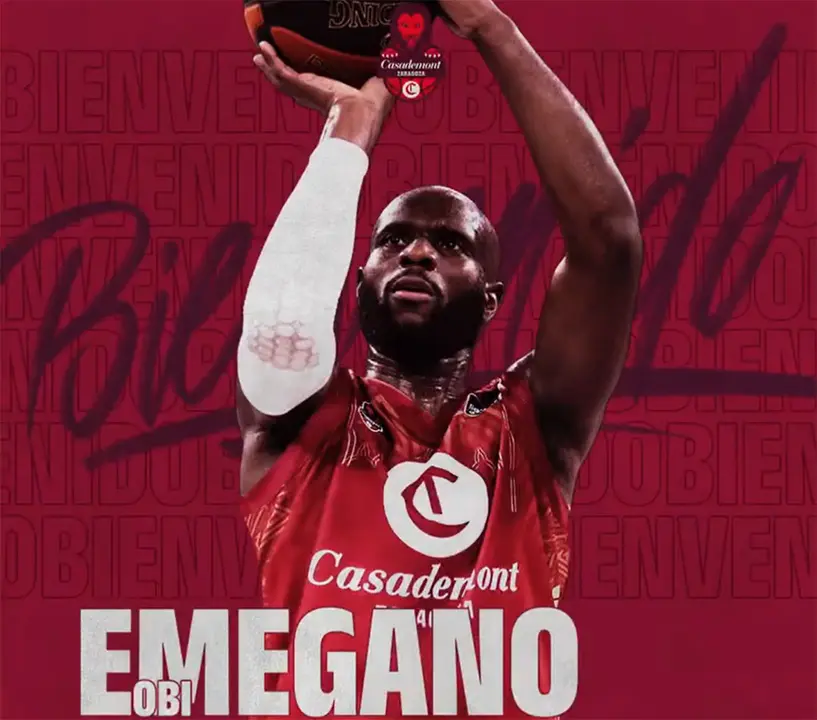 Obi Emegano destaca por un buen juego directo y un gran tiro exterior. Fotograf&iacute;a: Casademont Zaragoza.