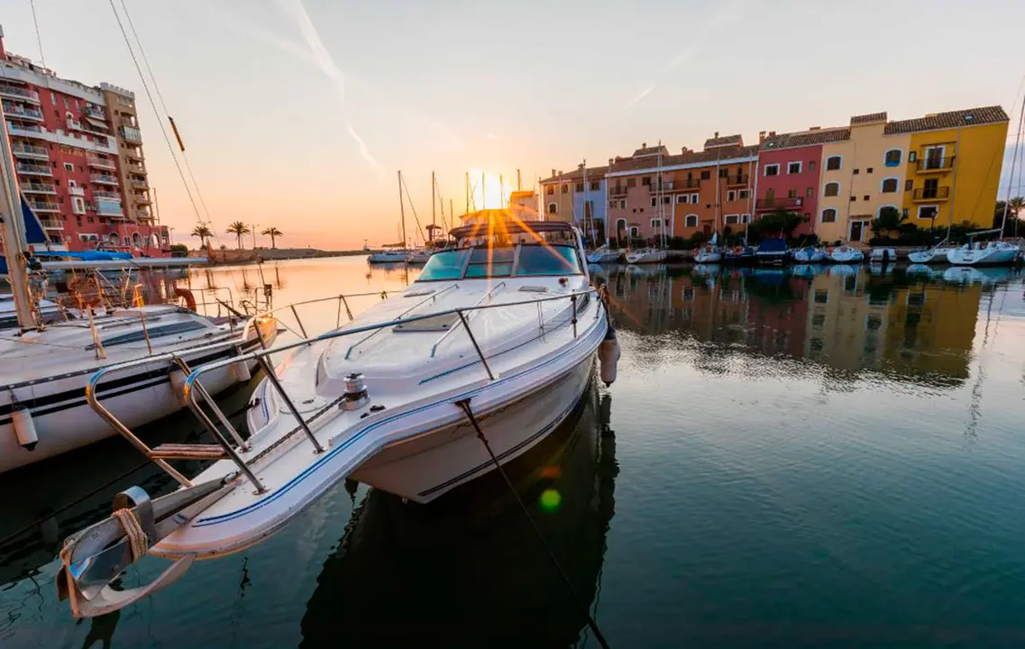 Canales Valencia atardecer