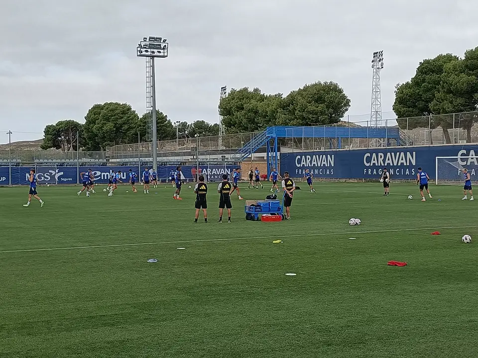 Entrenamiento del Real Zaragoza en la Ciudad Deportiva