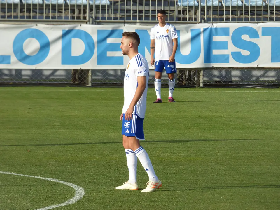 Marc Aguado y Marcos Luna en un partido amistoso