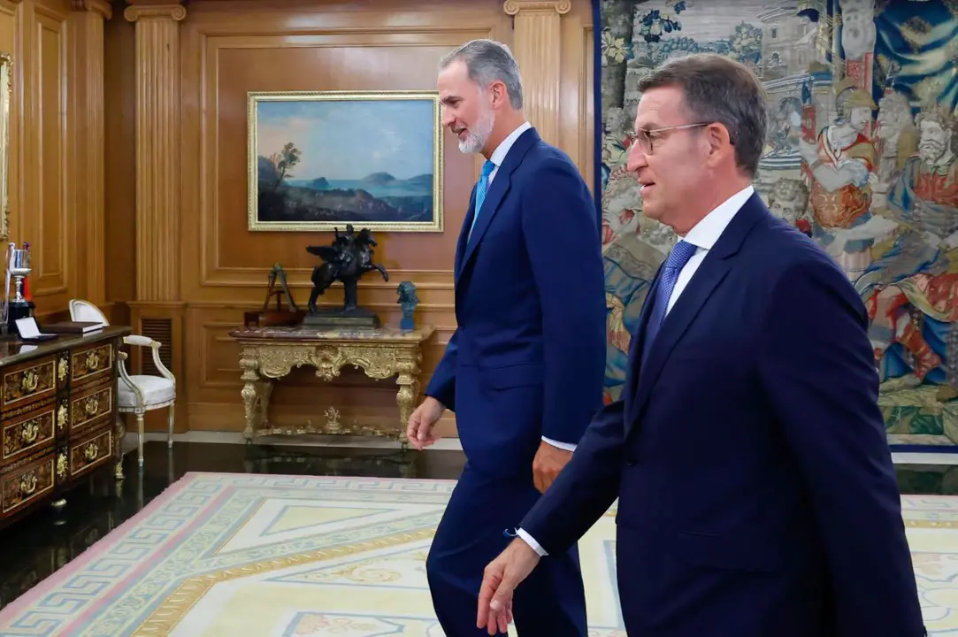 feijoo y rey Felipe