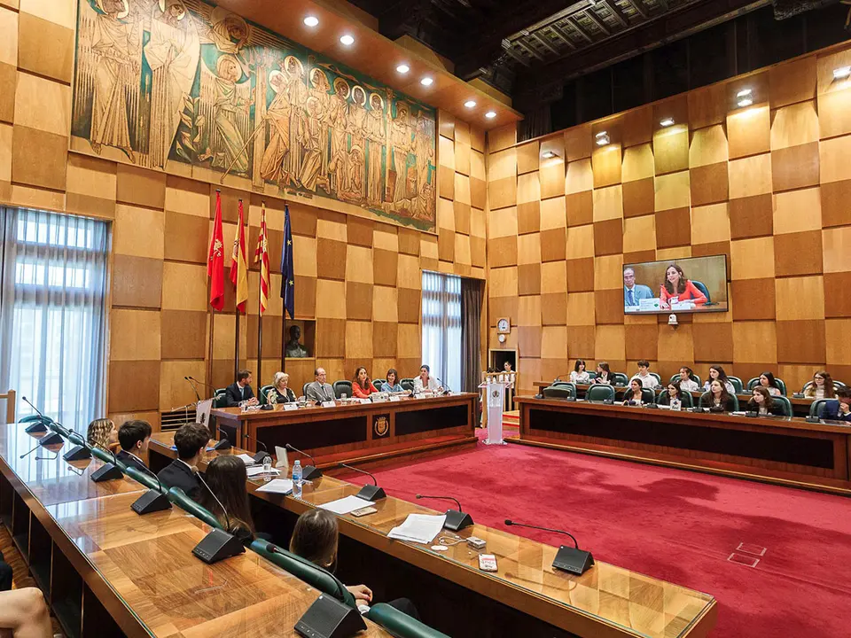 Actualmente, el PP ocupa la bancada de la derecha, y PSOE, ZeC y Vox la de la izquierda