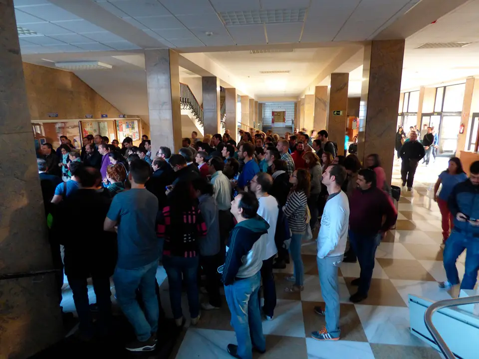 Imagen de archivo de unos opositores en Zaragoza
