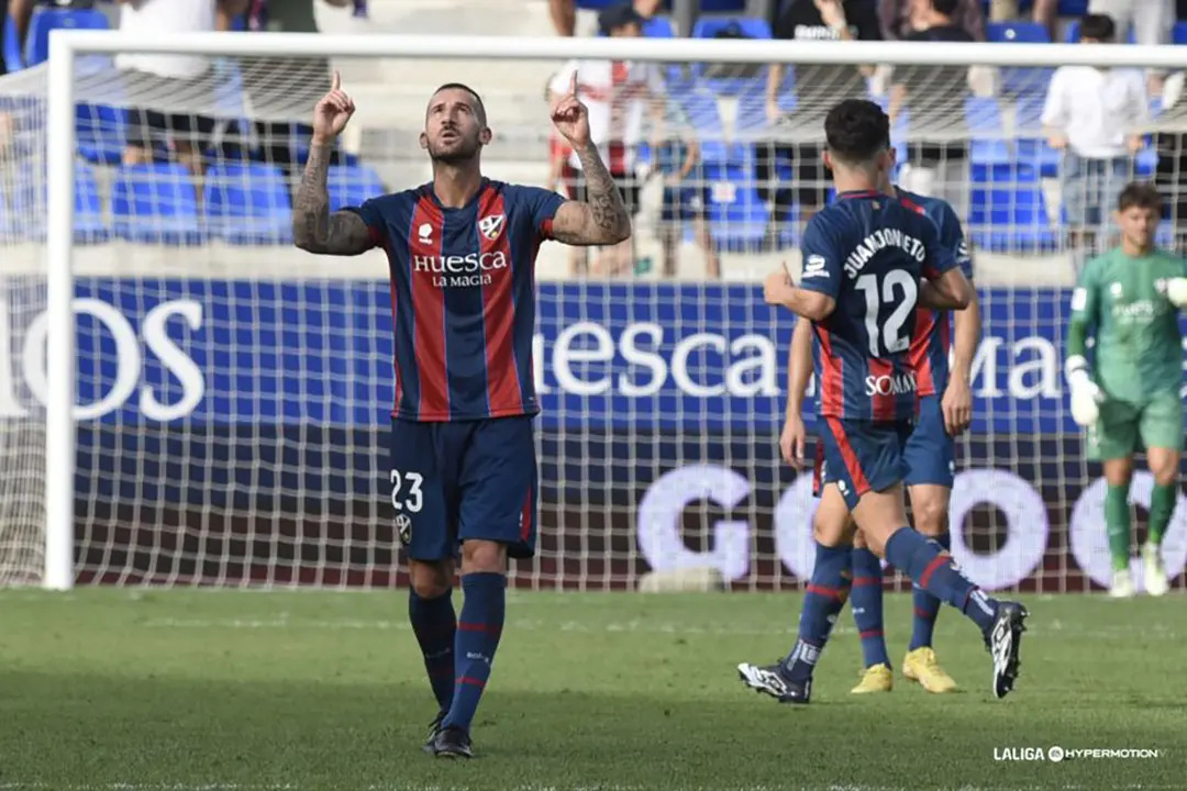Sielva celebra el gol ante el Villarreal B