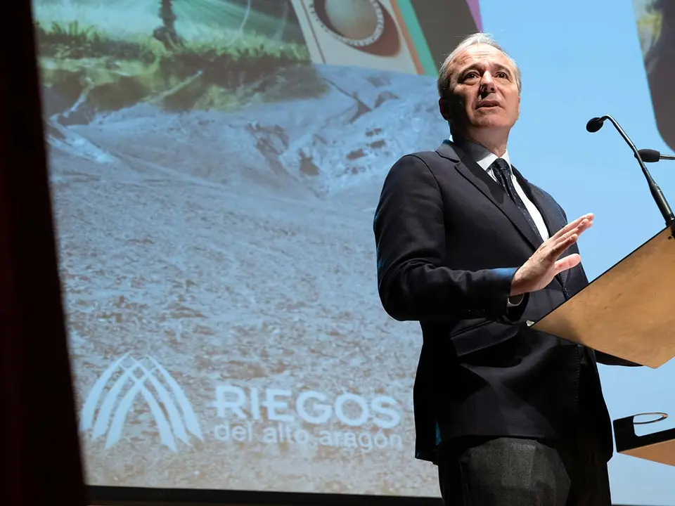 El presidente ha vuelto a apelar a la movilizaci&oacute;n pac&iacute;fica. Foto: Gobierno de Arag&oacute;n