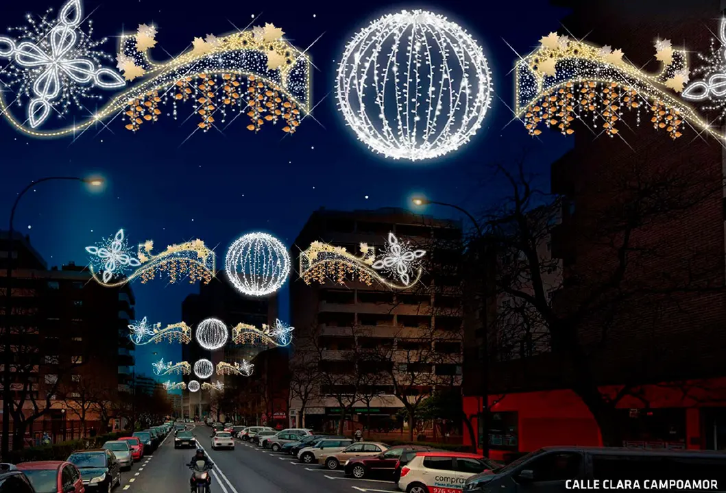 El 1 de diciembre, toda Zaragoza comenzar&aacute; a brillar entre estrellas, cajas de regalos, auroras boreales y estrellas fragmentadas.
