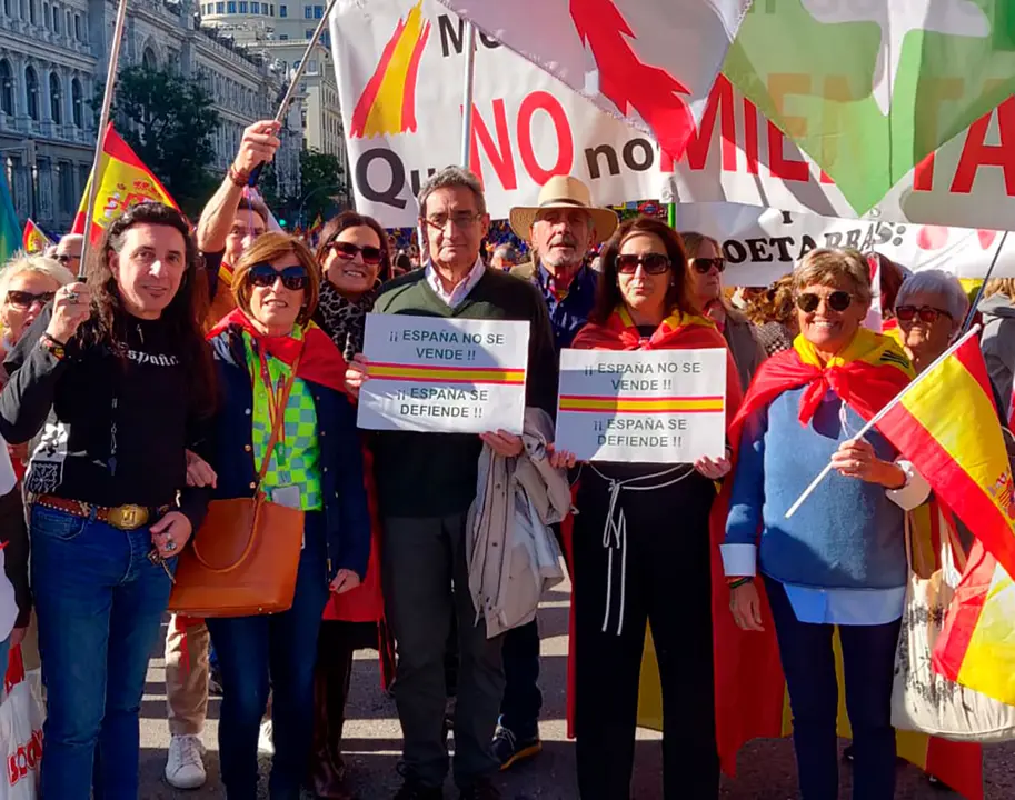 Vox durante una concentraci&oacute;n contra la amnist&iacute;a