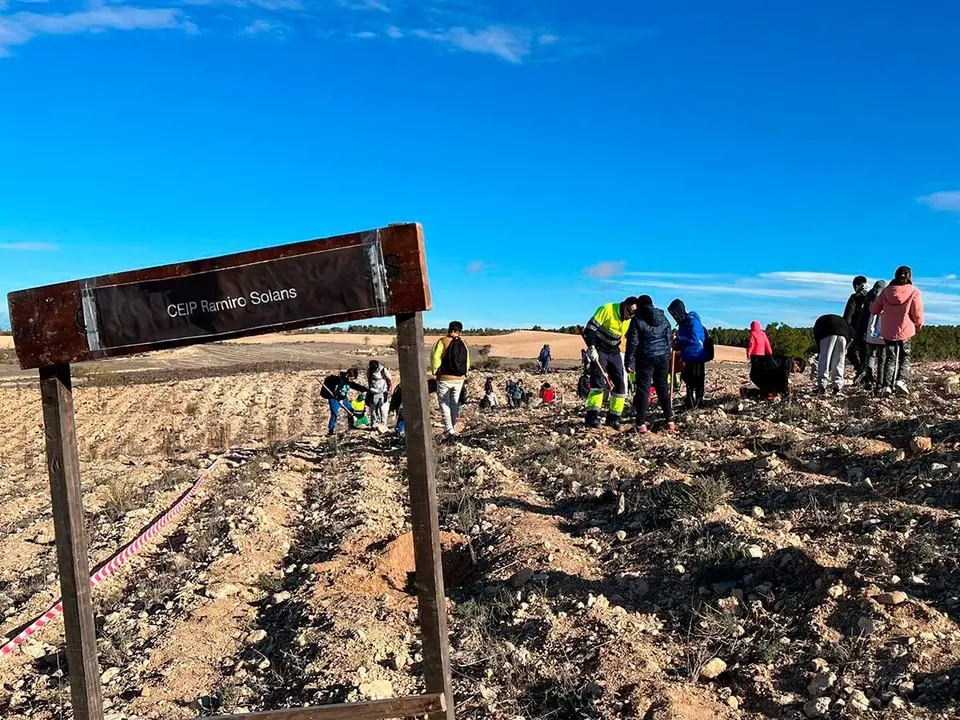 El Bosque de los Zaragozanos plantaciones escolares